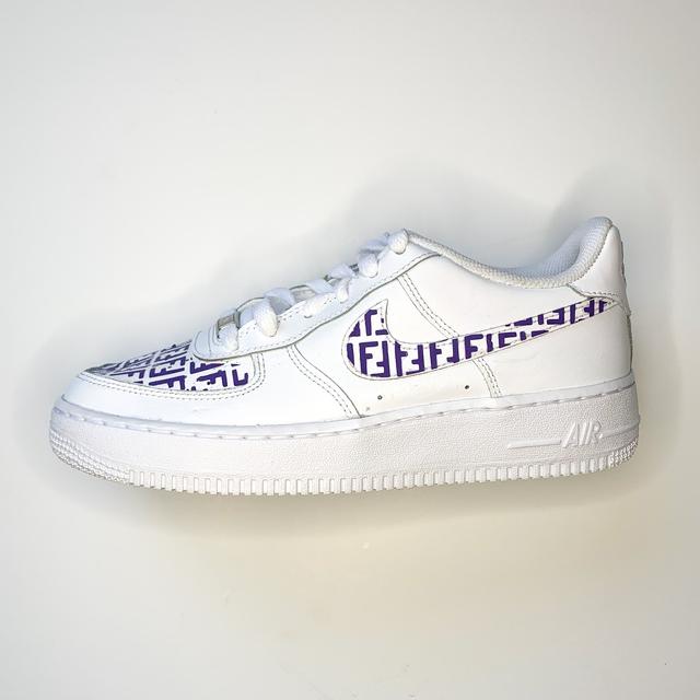 Custom Air Force 1 Purple Fendi