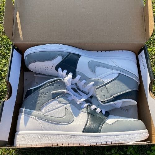 Custom Air Jordan 1 Mid Smoke Grey