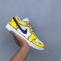 Custom Air Jordan 1 Cartoon Yellow