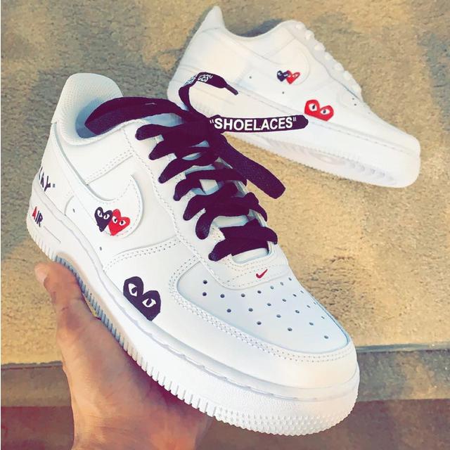 Custom Air Force 1 Heart Sneakers
