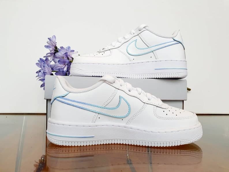 Blue Tickombré Effect With Painted Mid-soles Custom