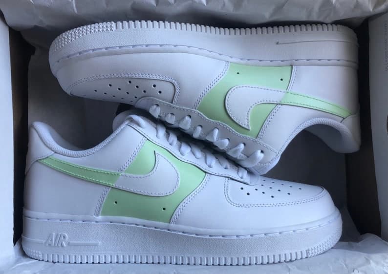 Custom Green Color block Air Force 1