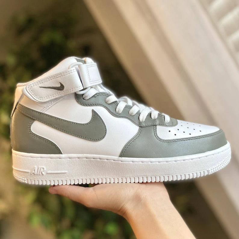 Custom Grey Nike Air Force Ones