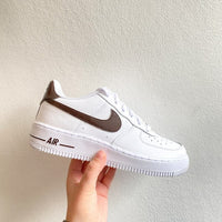 Custom Air Force 1 chocolate Brown Swoosh