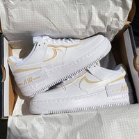 Beige Custom Nike Air Force 1 Shadow Cream Tan
