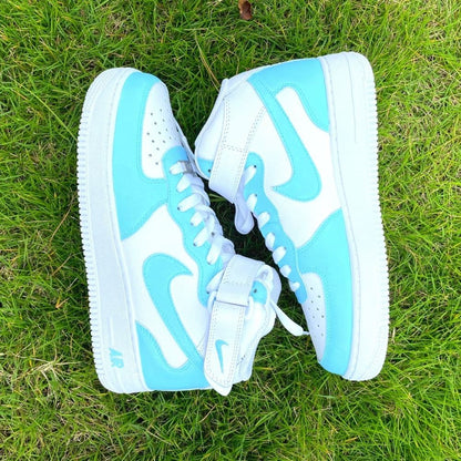 Custom Air Force 1 Mid Baby Blue