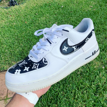 Black Louis Vuitton custom Air Force 1