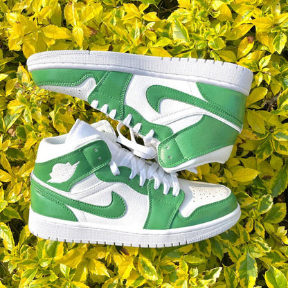 custom air jordan 1 green