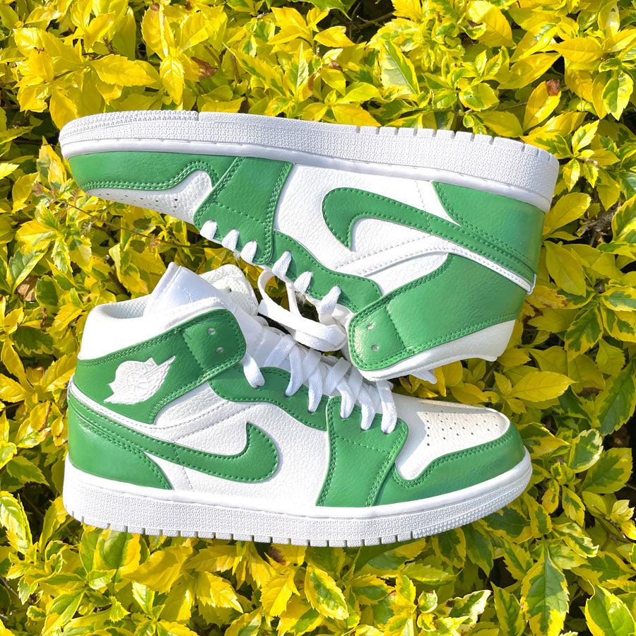 custom air jordan 1 green