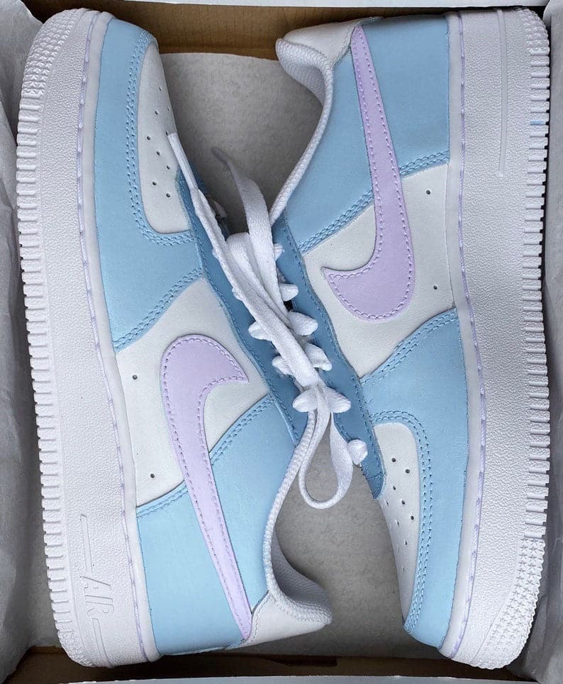 Nike Air Force 1 X Sky Blue With Purple