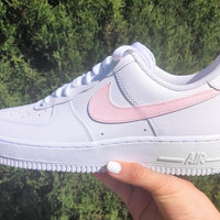 Custom Air Force 1 Baby Pink Swoosh