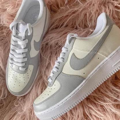 Gray/Cream Custom Air Force 1s