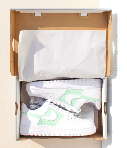 Check Colorblock Air Force 1 Handpainted Custom