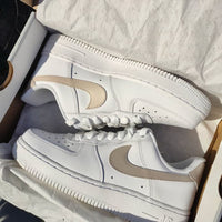 Custom Nike Air Force 1 Grey Nude Earth Tone Shade