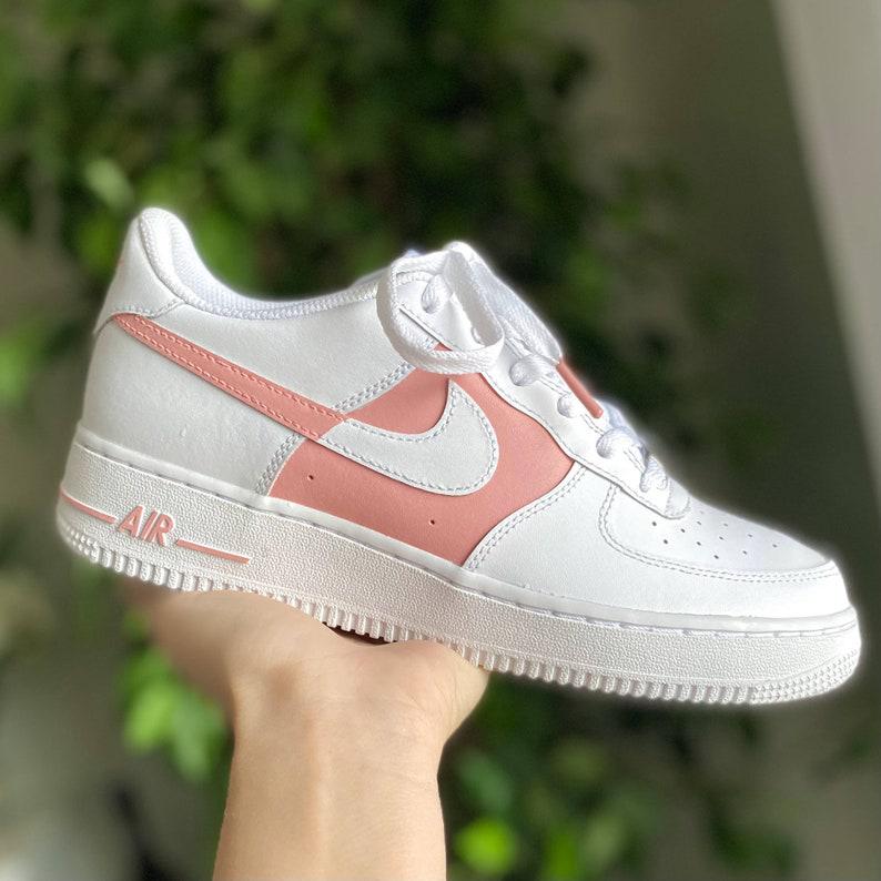 Custom Pink Nike Drip Air Force Ones