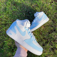 Custom Nike Air Force 1 Mid Baby Blue