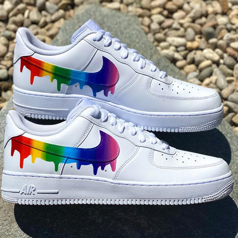 Custom Rainbow Nike Drip Air Force Ones