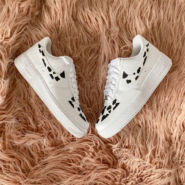 Cow print Air Force 1s