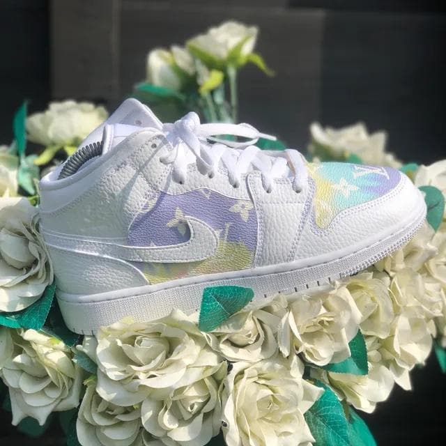 Custom Air Jordan 1 Pastel Monogram LV