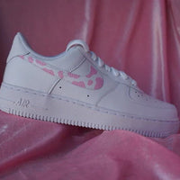 Custom Nike Air Force 1 Cow Print Pink