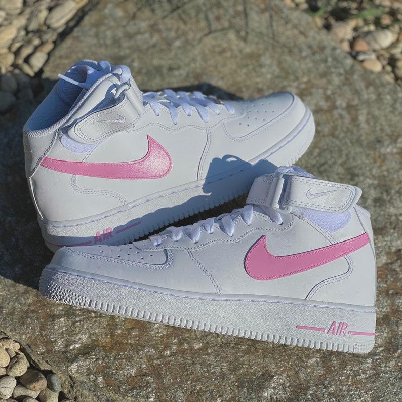 Custom Pink Nike Air Force Ones