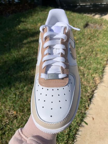 Brown & Beige Custom Air Force 1's