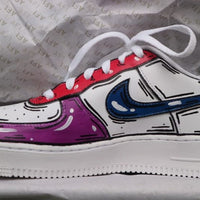 Custom Nike Air Force 1 X Cartoon red Blue
