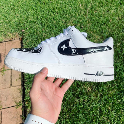 Black Louis Vuitton custom Air Force 1