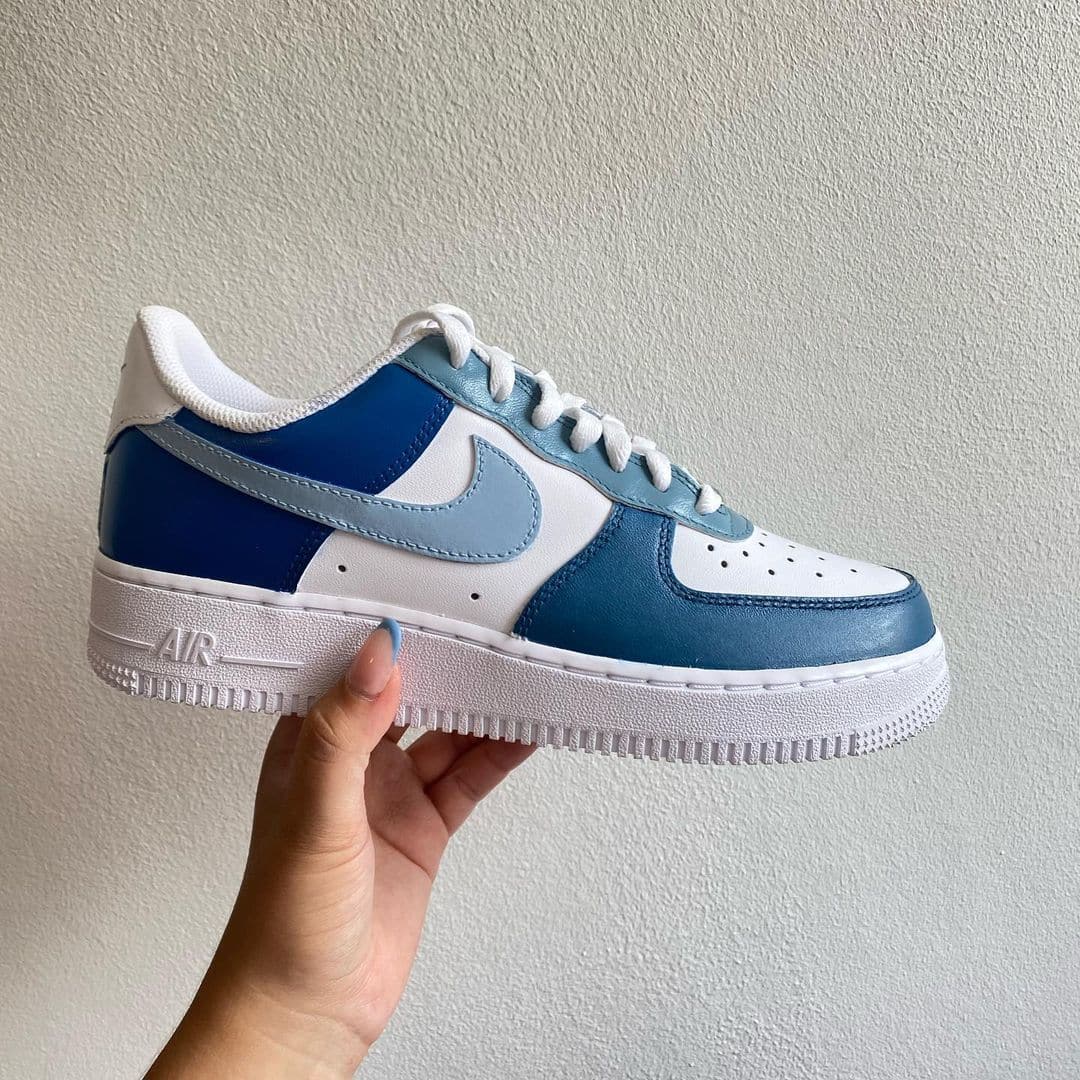 Custom Air Force 1 Blue colourblock