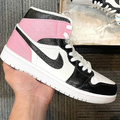 Custom Air Jordan 1 X Pink BLUE Mid