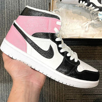 Custom Air Jordan 1 X Pink BLUE Mid
