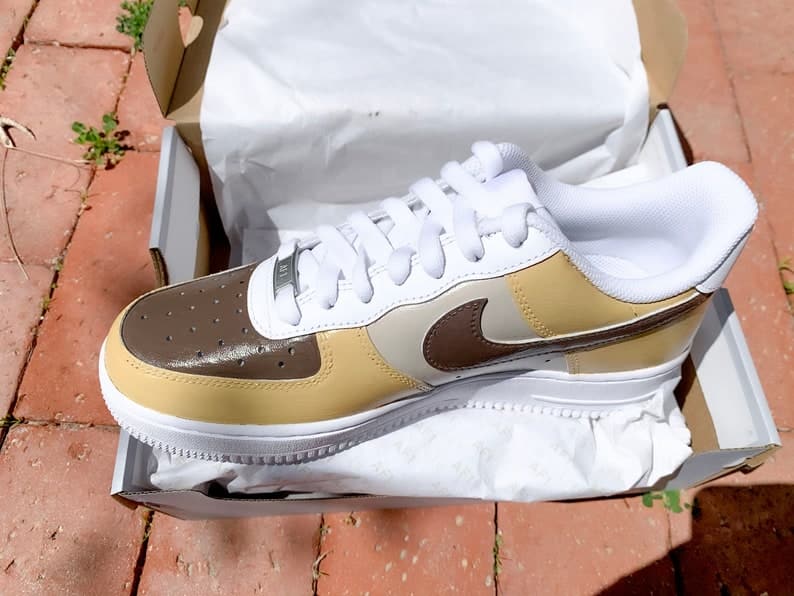Hand-painted Neutral Tones Custom Air Force 1