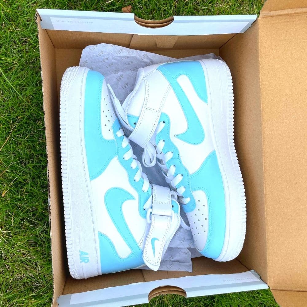Custom Air Force 1 Mid Baby Blue