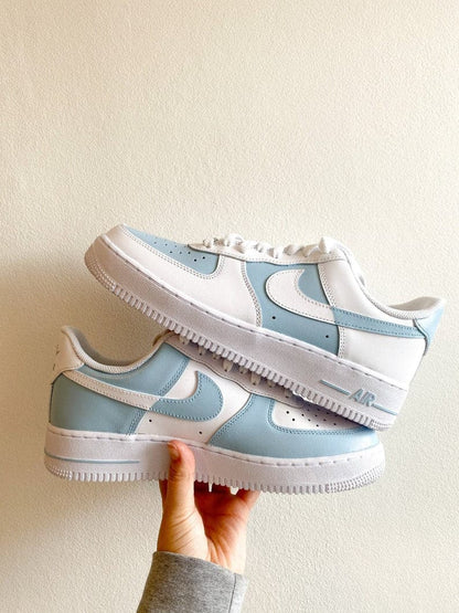 Custom Air Force 1 Baby Blue Colour Block