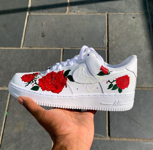 Custom Air Force 1 Roses And butterflies