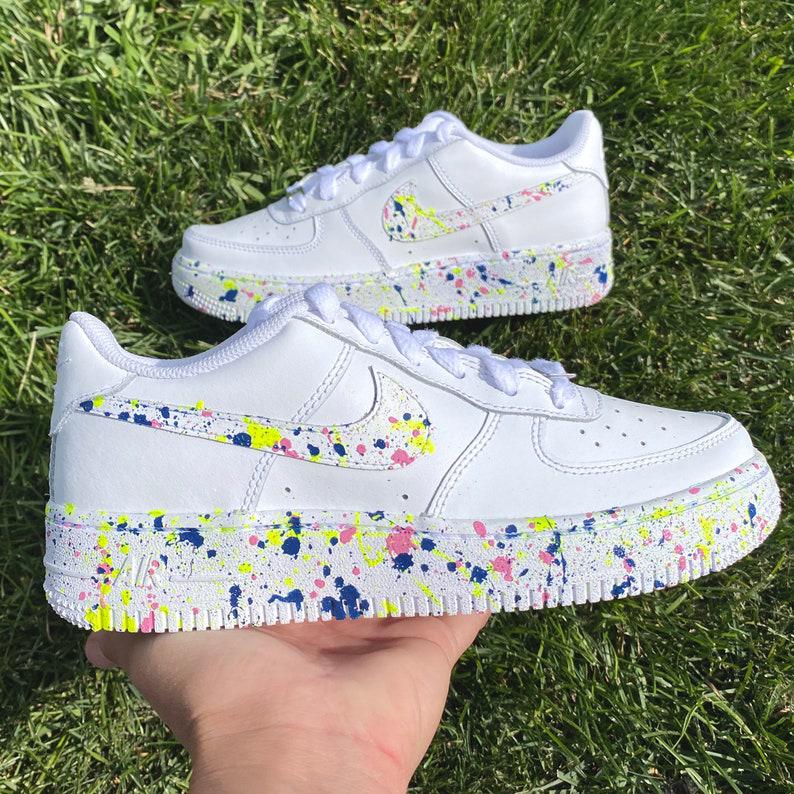 Custom Paint Spatter Nike Air Force Ones