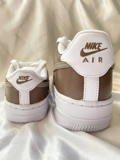 Custom Air Force 1 mocha Mommy Daughter