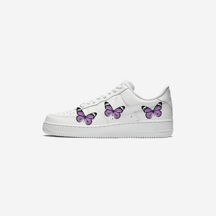 Custom Nike Air Force 1 Purple Butterfly