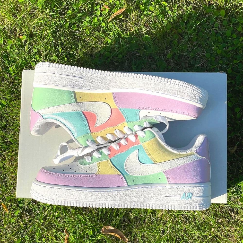 Custom Air Force 1 X Pastel rainbow