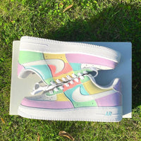 Custom Air Force 1 X Pastel rainbow