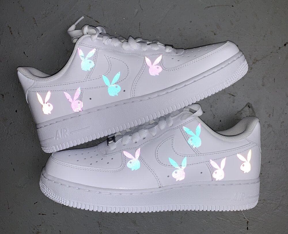 Custom Air Force 1 Rainbow Reflective Bunny