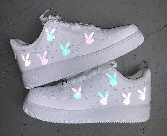 Custom Air Force 1 Rainbow Reflective Bunny