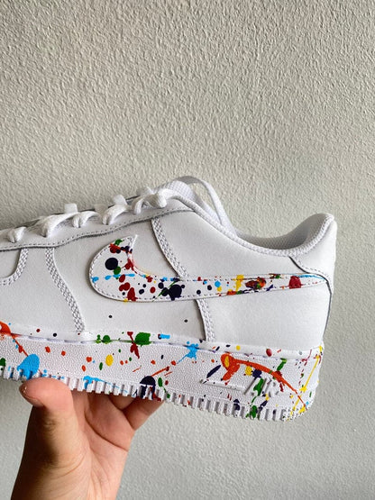 Custom Air Force 1 rainbow Splatter