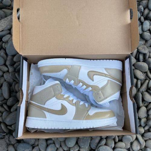 Custom Air Jordan 1 Mid Cream