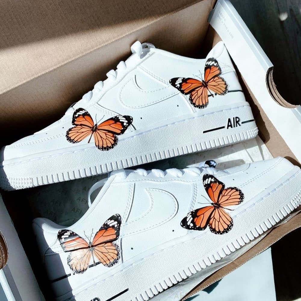 Georgia Peach Butterfly Air Force 1s