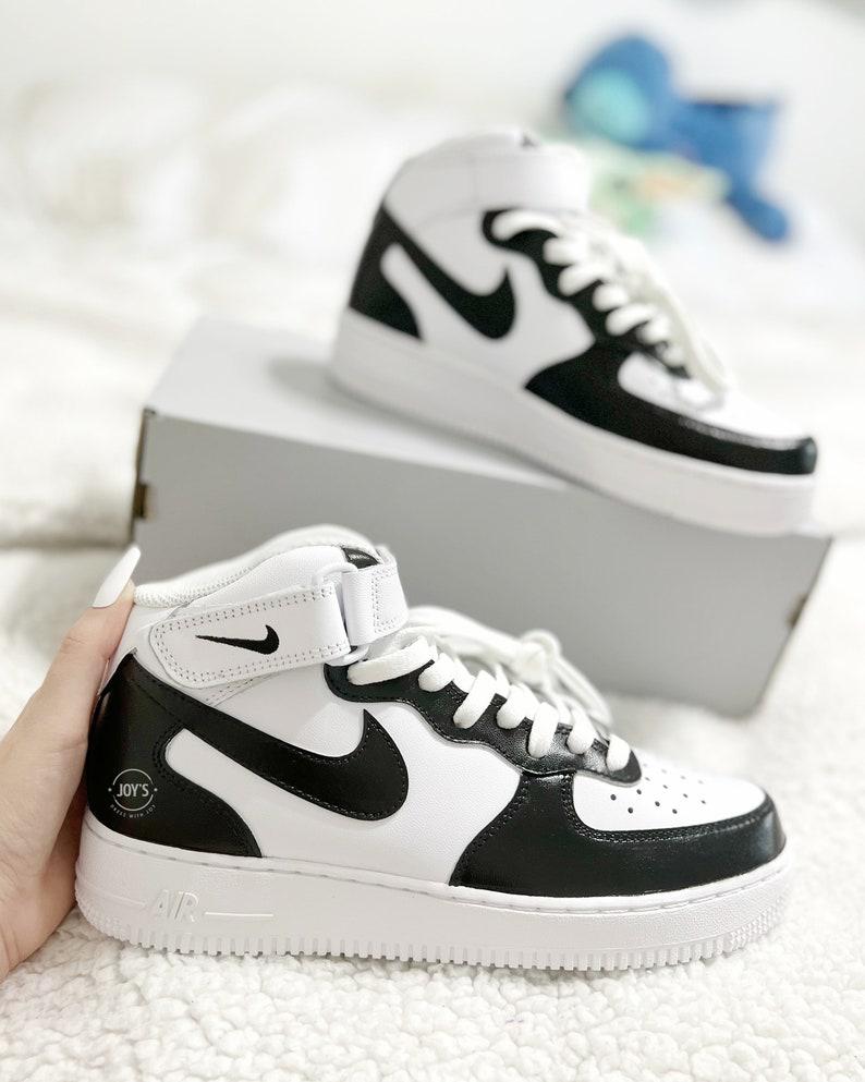 Black and White Custom Air Force 1