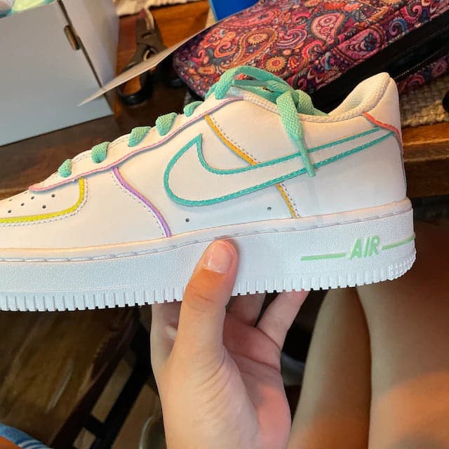 Pastel Outline Air Force 1 Water Resistant