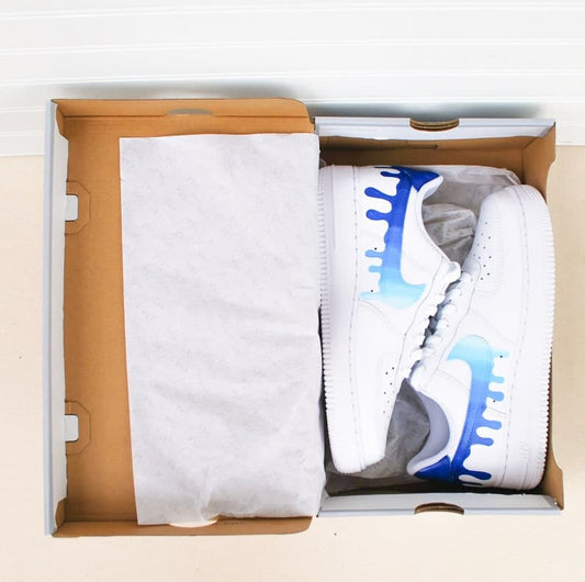 Blue Gradient Air Force 1 Handpainted AF1 Gradient