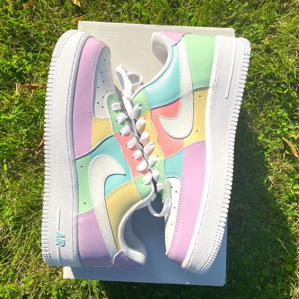 Custom Air Force 1 X Pastel rainbow