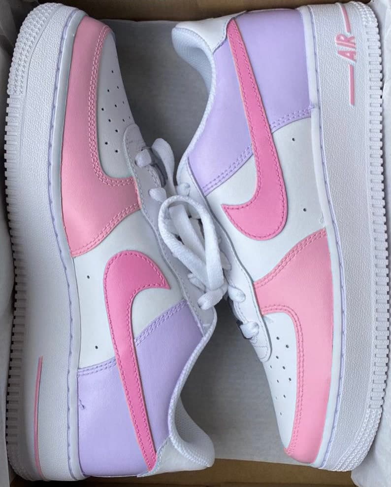 Nike Air Force 1 X Pink and Purple Colour
